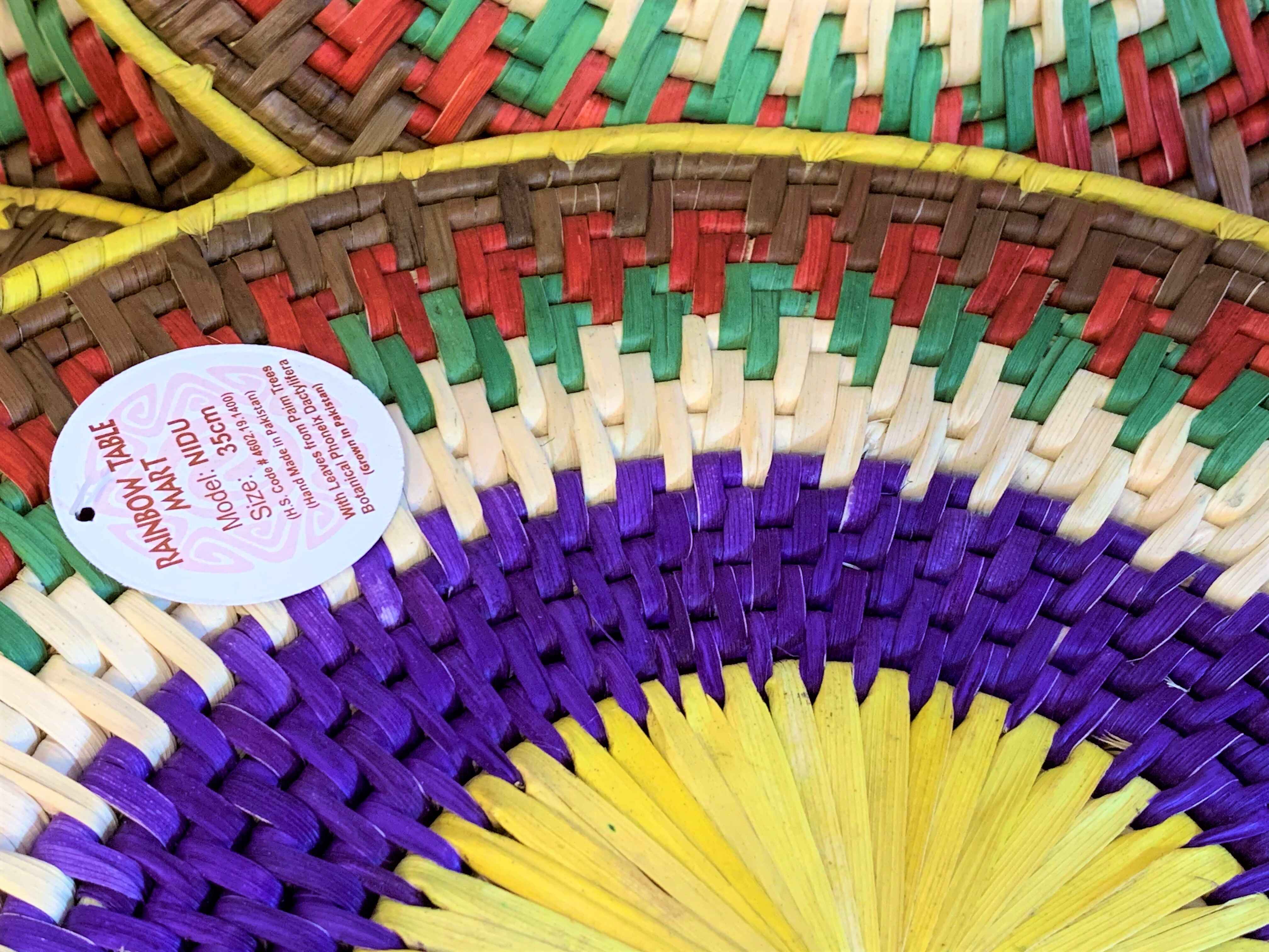 HAND WOVEN SARAIKI FLAT MAT BASKETS (NMAU)